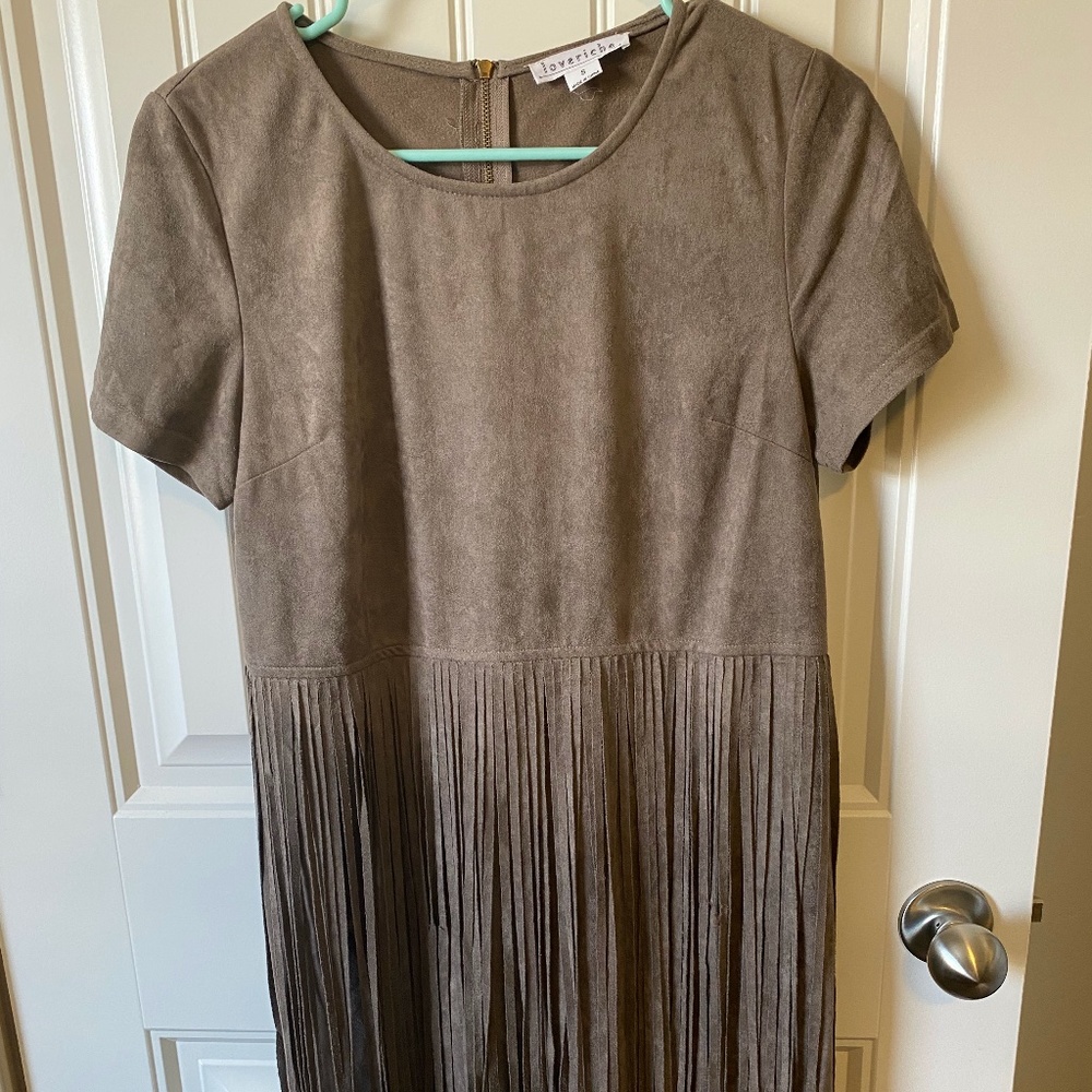 Suede Fringe Dress